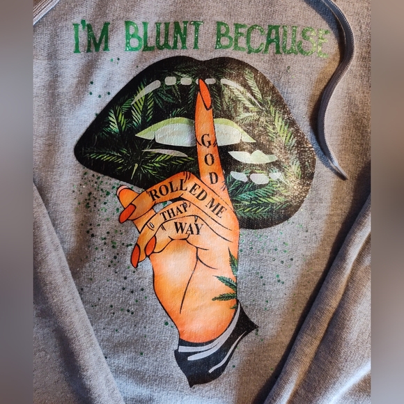 Fruit of the Loom Tops - Lightweight "Blunt" Hoodie - XL
